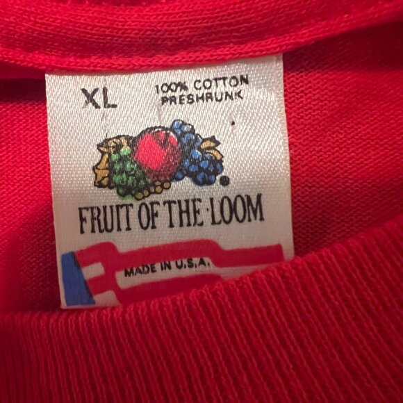 Vintage 1992 Bill Elliott Budweiser Racing T-Shirt XL NASCAR Red Single Stitch - Picture 4 of 5